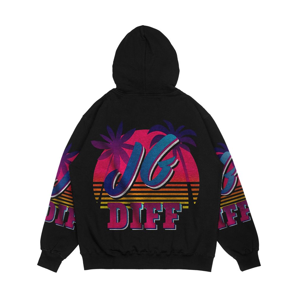 Jg Diff Retro Jungle Difference Better Jungler Wins Men's All-Over-Print Hoodie - Image 2