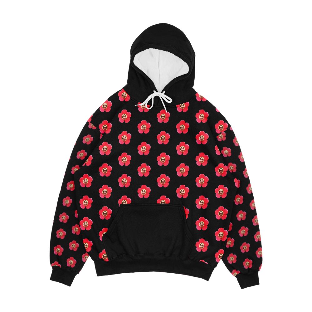 Jhope Chuseok Flower Black Men's All-Over-Print Hoodie