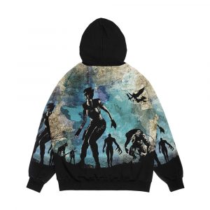 Alternative view of Jill Valentine Resident Evil Minimalist Art Men's All-Over-Print Hoodie