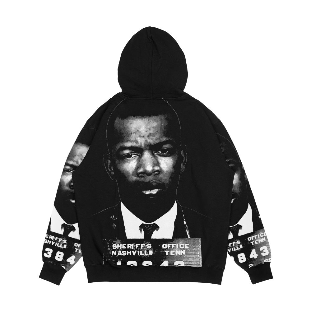 John Lewis Freedom Rider Mugshot 1962 Men's All-Over-Print Hoodie - Image 2