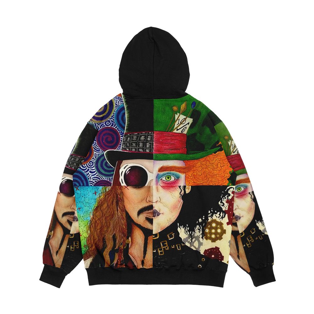 Johnny Depp Character Collage Men's All-Over-Print Hoodie - Image 2