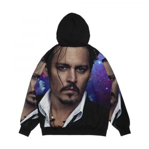 Alternative view of Johnny Depp Men's All-Over-Print Hoodie