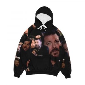 Jonathan Frakes Typography Men's All-Over-Print Hoodie