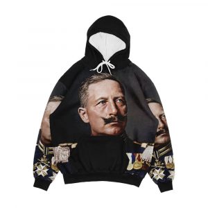 Kaiser Wilhelm Ii 1908 Colorized Men's All-Over-Print Hoodie