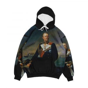 Kaiser Wilhelm Ii In German Navy Uniform Men's All-Over-Print Hoodie