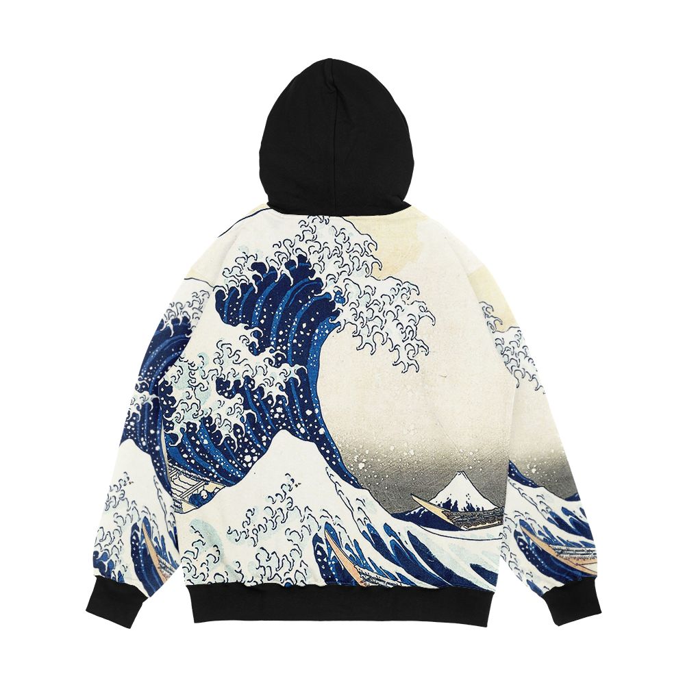 Kanagawa Wave Japanese Wave Men's All-Over-Print Hoodie - Image 2