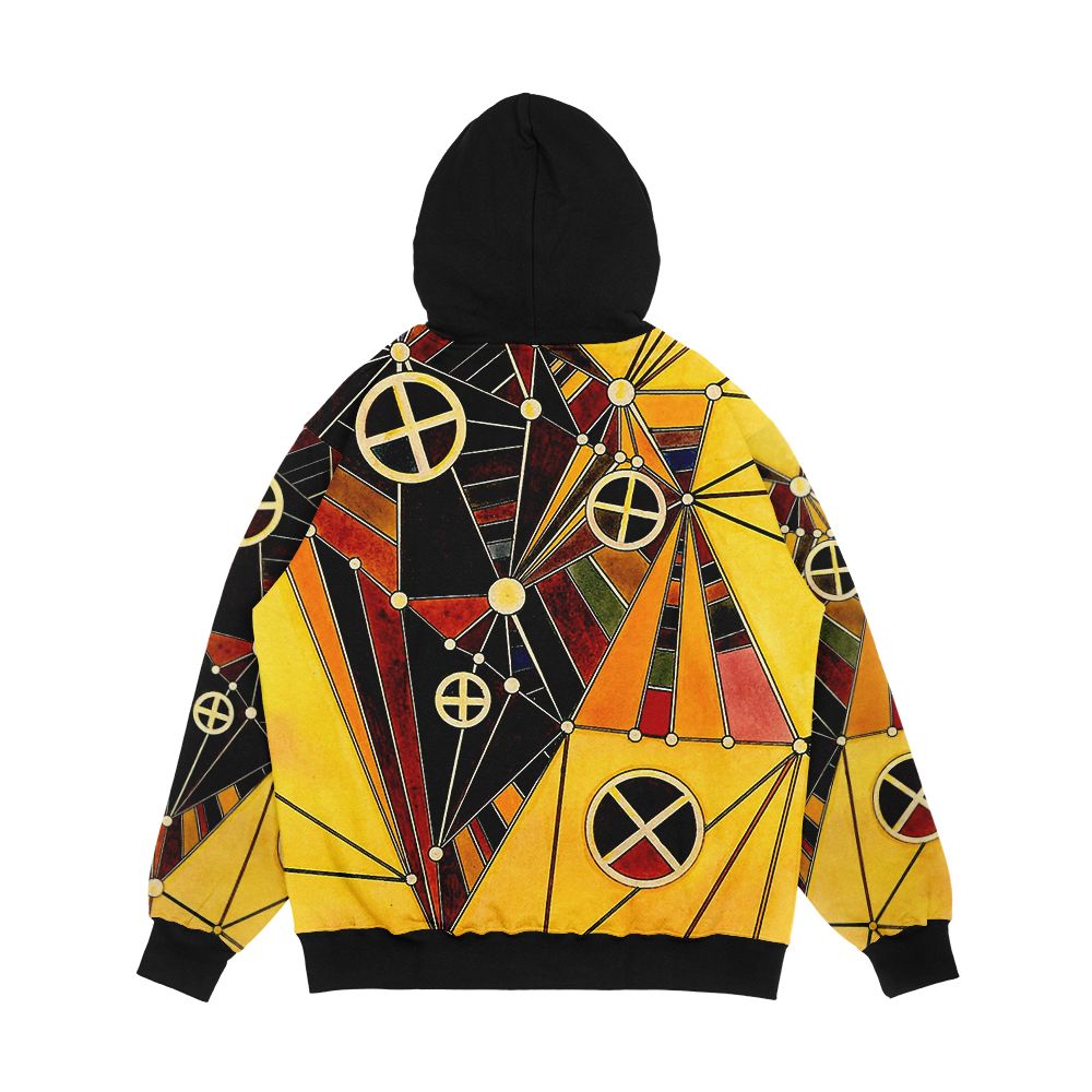 Kandinsky In The Network Colorful Abstract Art Men's All-Over-Print Hoodie - Image 2