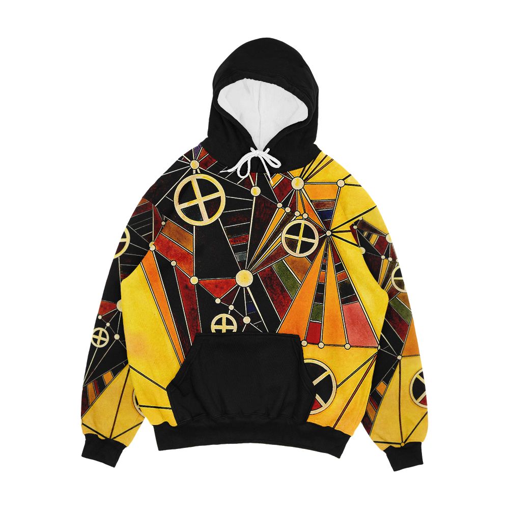 Kandinsky In The Network Colorful Abstract Art Men's All-Over-Print Hoodie