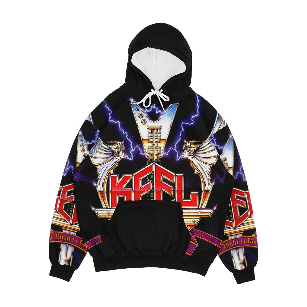 Keel The Right To Rock Men's All-Over-Print Hoodie