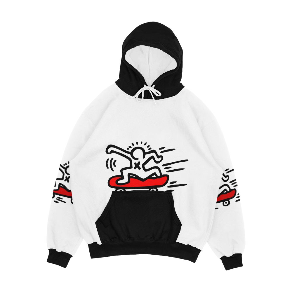 Keith Haring Skate Lover 1988 Talking Heads Abstract Pop Art Men's All-Over-Print Hoodie