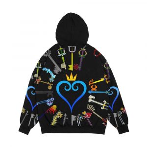 Alternative view of Kingdom Hearts Keyblades Men's All-Over-Print Hoodie