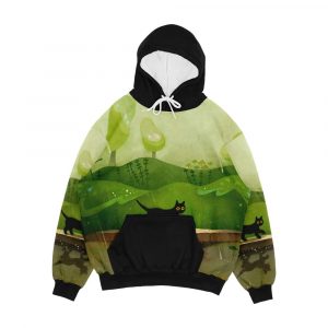 Kitty On A Rainy Day Men's All-Over-Print Hoodie