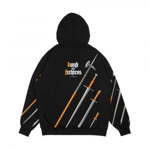 Alternative view of Kunst Des Fechtens Glefen Sper Swert Vnde Messer Men's All-Over-Print Hoodie