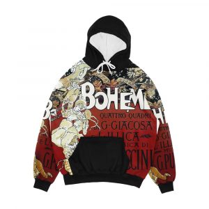 La Boheme Vintage Men's All-Over-Print Hoodie