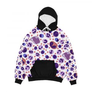 Large White Blood Cell Pattern Men's All-Over-Print Hoodie