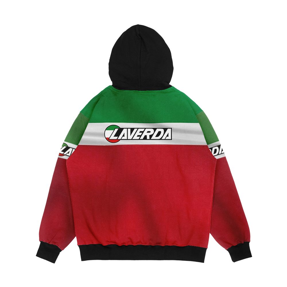 Laverda Logo On Italian Flag Men's All-Over-Print Hoodie - Image 2