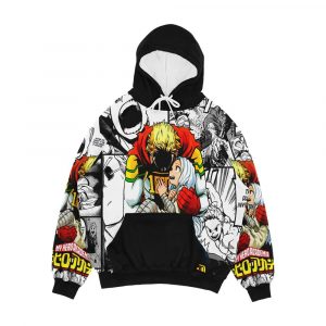Lemillion Boku No Hero Manga Style Poster Men's All-Over-Print Hoodie