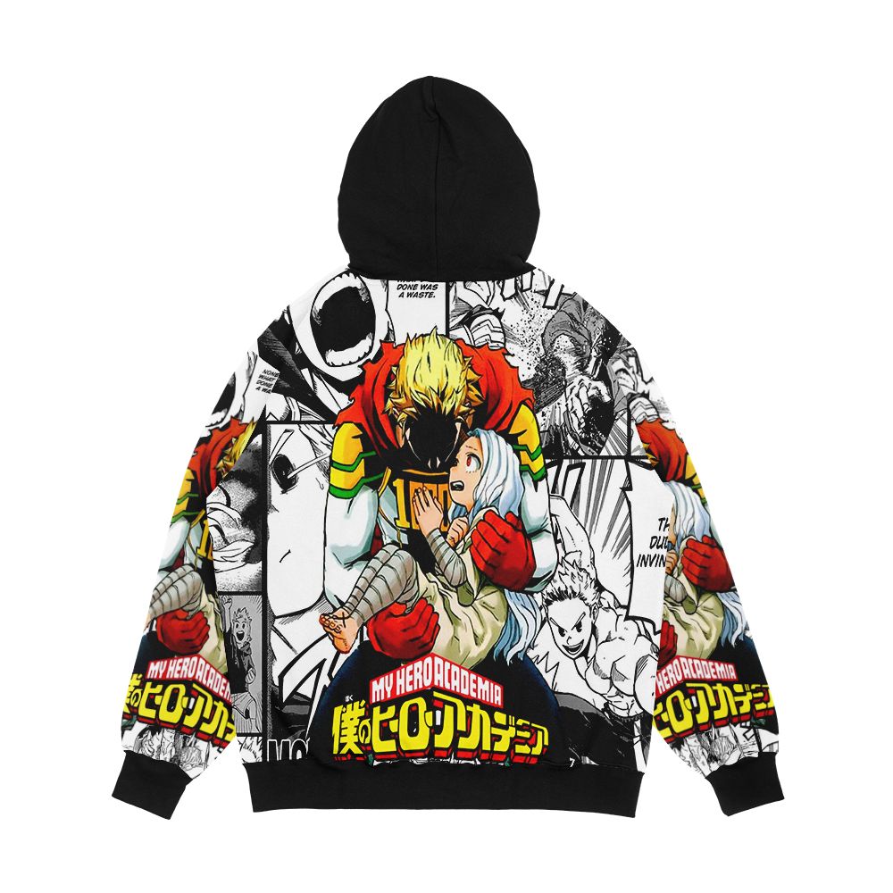 Lemillion Boku No Hero Manga Style Poster Men's All-Over-Print Hoodie - Image 2