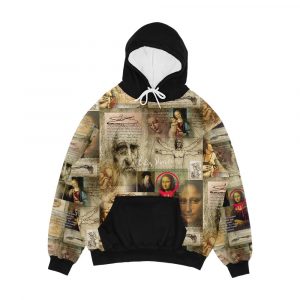 Leonardo Da Vinci Men's All-Over-Print Hoodie