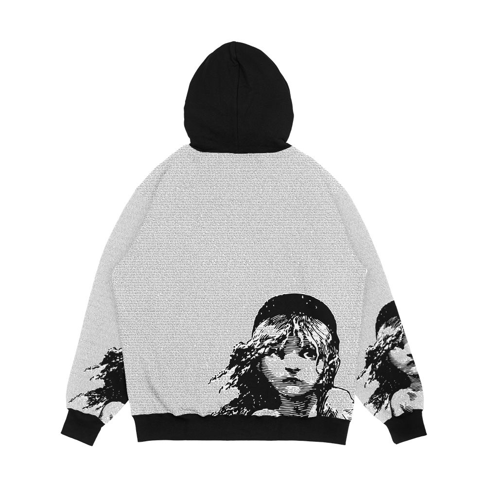 Les Miserables Musical Full Script Lyrics Men's All-Over-Print Hoodie - Image 2