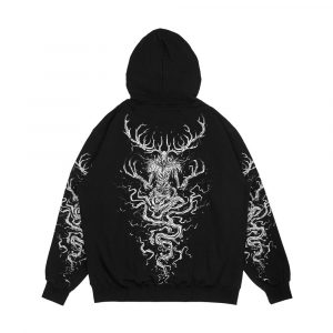 Alternative view of Leshen Black And White Men's All-Over-Print Hoodie