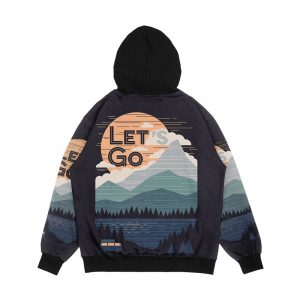 Alternative view of Let s Go Men's All-Over-Print Hoodie