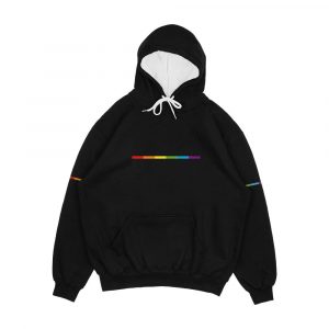 Lgbt Thin Subtle Modern Rainbow Flag On Black Gay Lesbian Bisexual Pride Hd High Quality Online Store Men's All-Over-Print Hoodie
