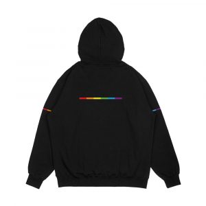 Alternative view of Lgbt Thin Subtle Modern Rainbow Flag On Black Gay Lesbian Bisexual Pride Hd High Quality Online Store Men's All-Over-Print Hoodie