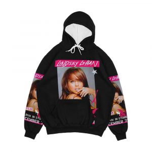 Lindsay Lohan Speak Design Men's All-Over-Print Hoodie