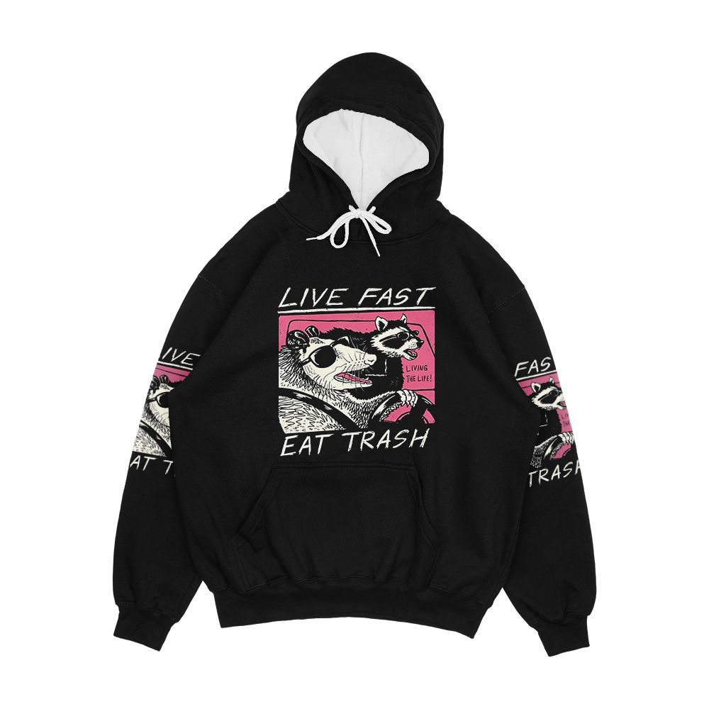 Live Fast Eat Trash Men's All-Over-Print Hoodie