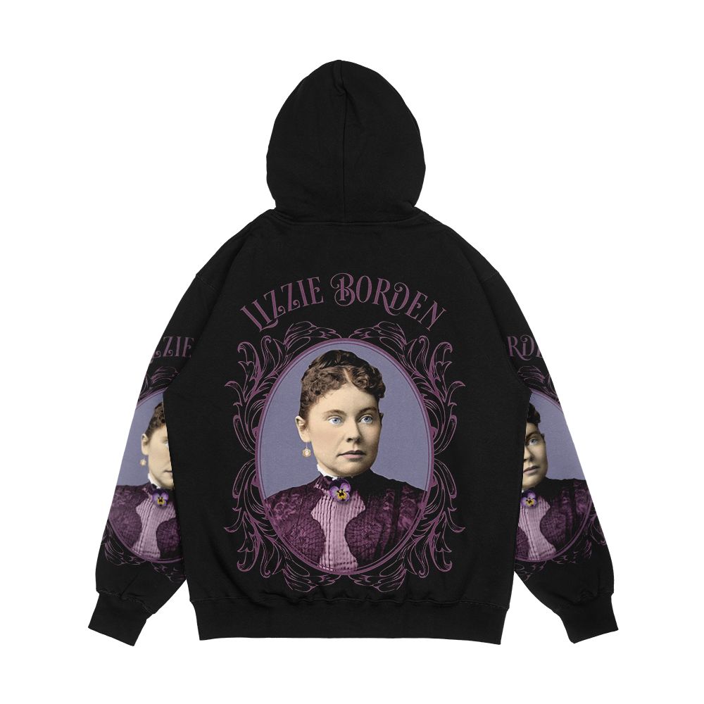 Lizzie Borden Purple Dress And Pansy Brooch Men's All-Over-Print Hoodie - Image 2