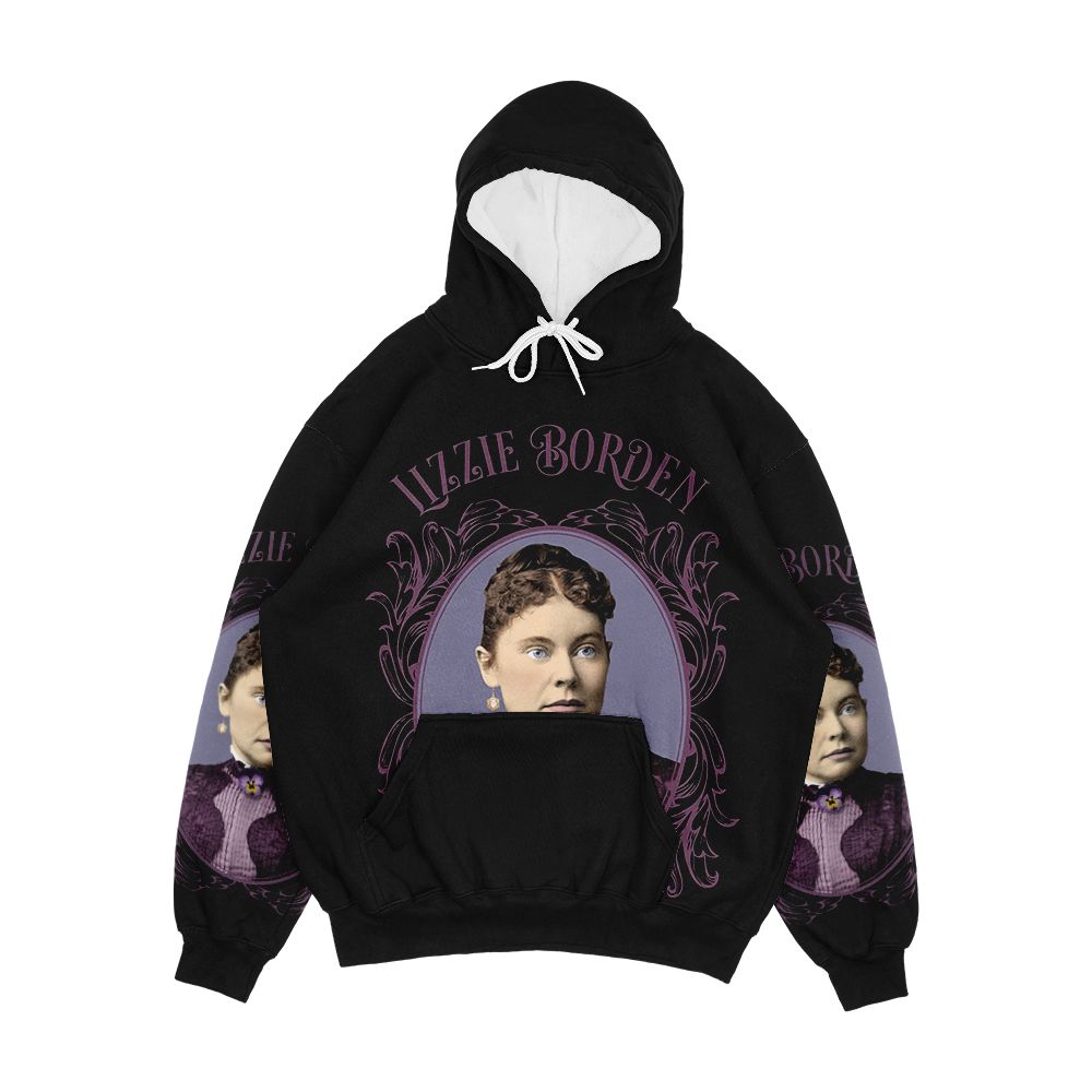 Lizzie Borden Purple Dress And Pansy Brooch Men's All-Over-Print Hoodie