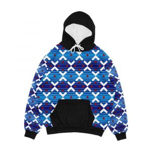 London Underground Train Seat Cover Blue Men's All-Over-Print Hoodie