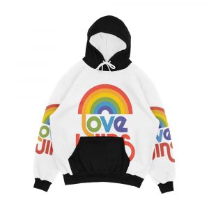 Love Wins Men's All-Over-Print Hoodie