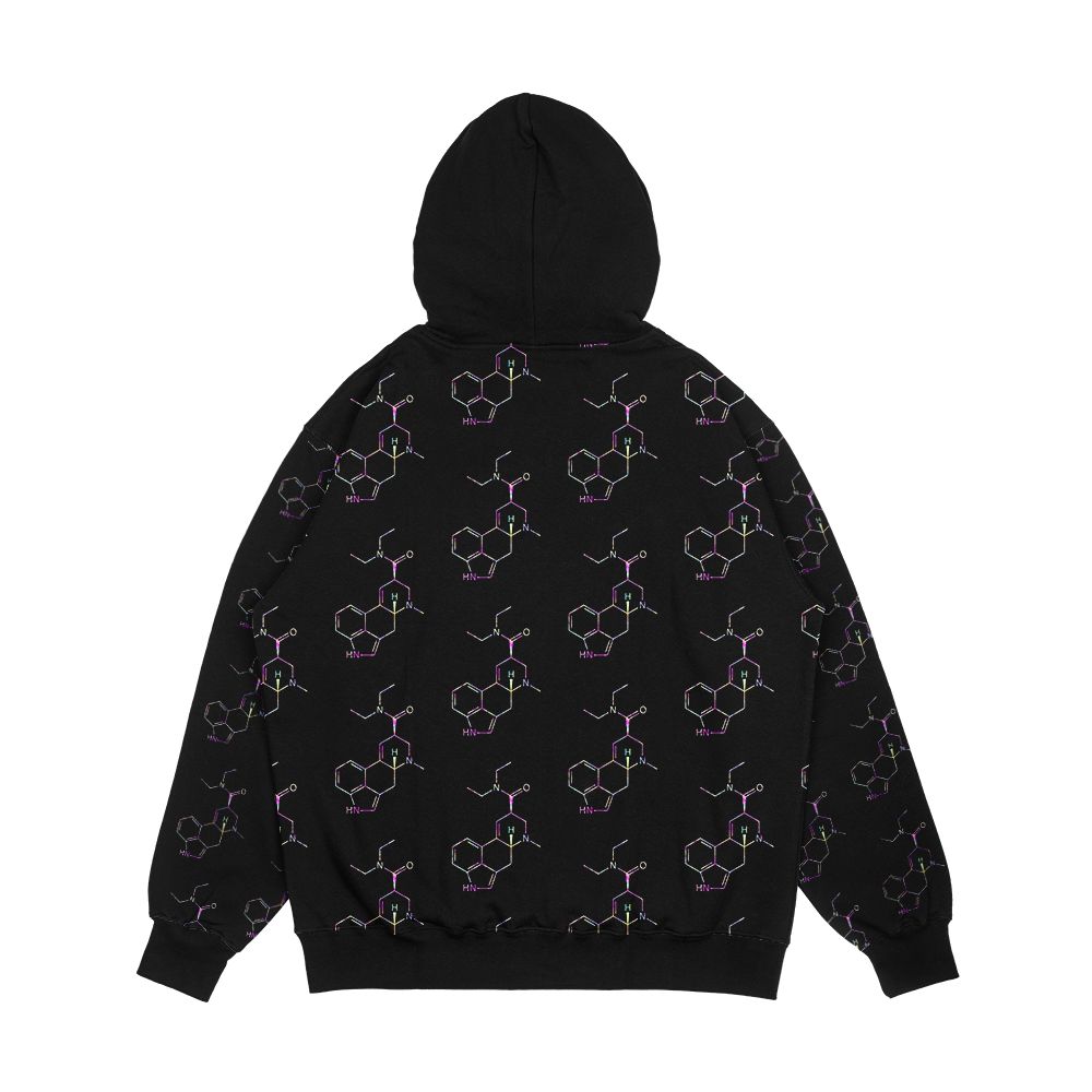 Lsd Molecule Psychedelic Men's All-Over-Print Hoodie - Image 2