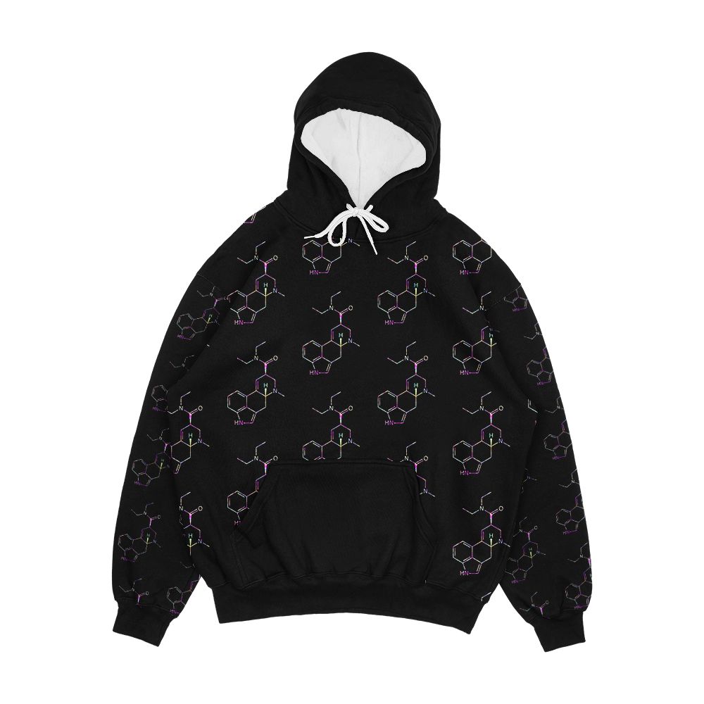 Lsd Molecule Psychedelic Men's All-Over-Print Hoodie