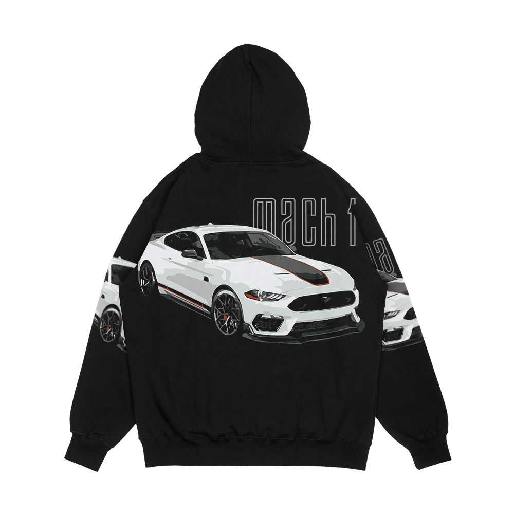 Mach 1 Mustang Gt 5 0L V8 Men's All-Over-Print Hoodie - Image 2