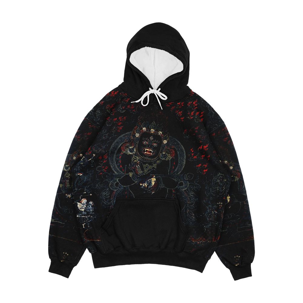 Mahakala Protector Of The Tent Tibetan Buddhism Restored Artwork Men's All-Over-Print Hoodie