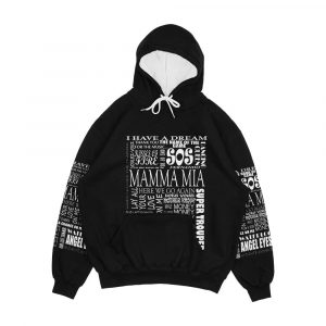 Mamma Mia Words Songs Men's All-Over-Print Hoodie