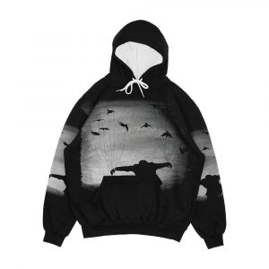 Man In Flight With Ravens Men's All-Over-Print Hoodie