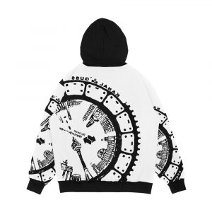 Alternative view of Manhole Cover Print Germany Berlin Mitte Brandenburggate Fernsehturm Gedachtniskirche Men's All-Over-Print Hoodie