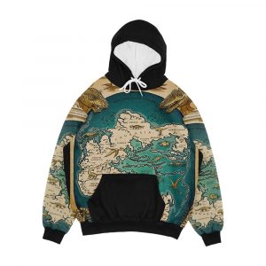 Map Of The Supercontinent Pangaea Men's All-Over-Print Hoodie