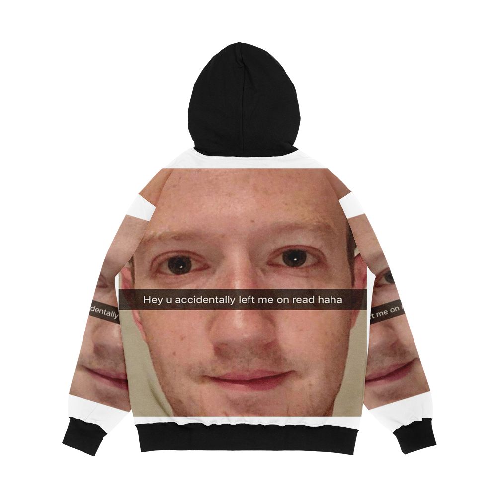 Mark Zuckerberg Snapchat Meme Men's All-Over-Print Hoodie - Image 2