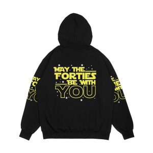 Alternative view of May The Forties Be With You Shirt 40Th Birthday Shirts Men's All-Over-Print Hoodie