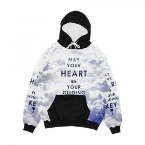 May Your Heart Be Your Guiding Key Background Version Men's All-Over-Print Hoodie
