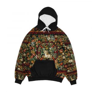 Medieval Unicorn Floral Tapestry Men's All-Over-Print Hoodie