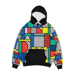 Memphis Color Block Men's All-Over-Print Hoodie