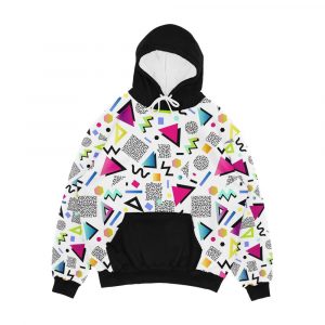 Memphis White Men's All-Over-Print Hoodie