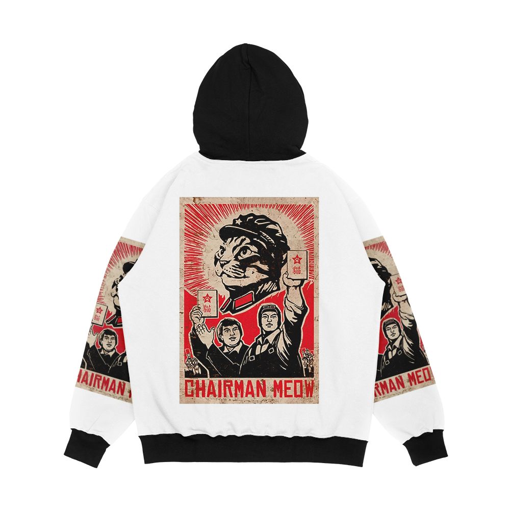 Meow Mao China Cat Meme Men's All-Over-Print Hoodie - Image 2