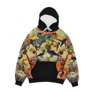 Meowosaurus Men's All-Over-Print Hoodie